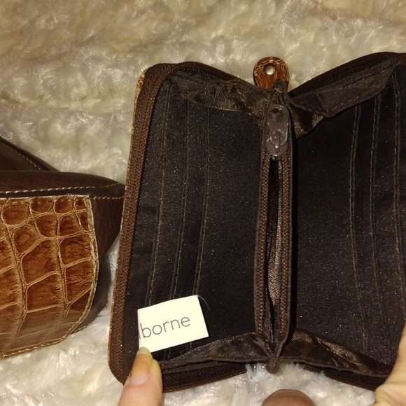 Vintage Liz Claiborne brown purse & wallet - Picture 7 of 13